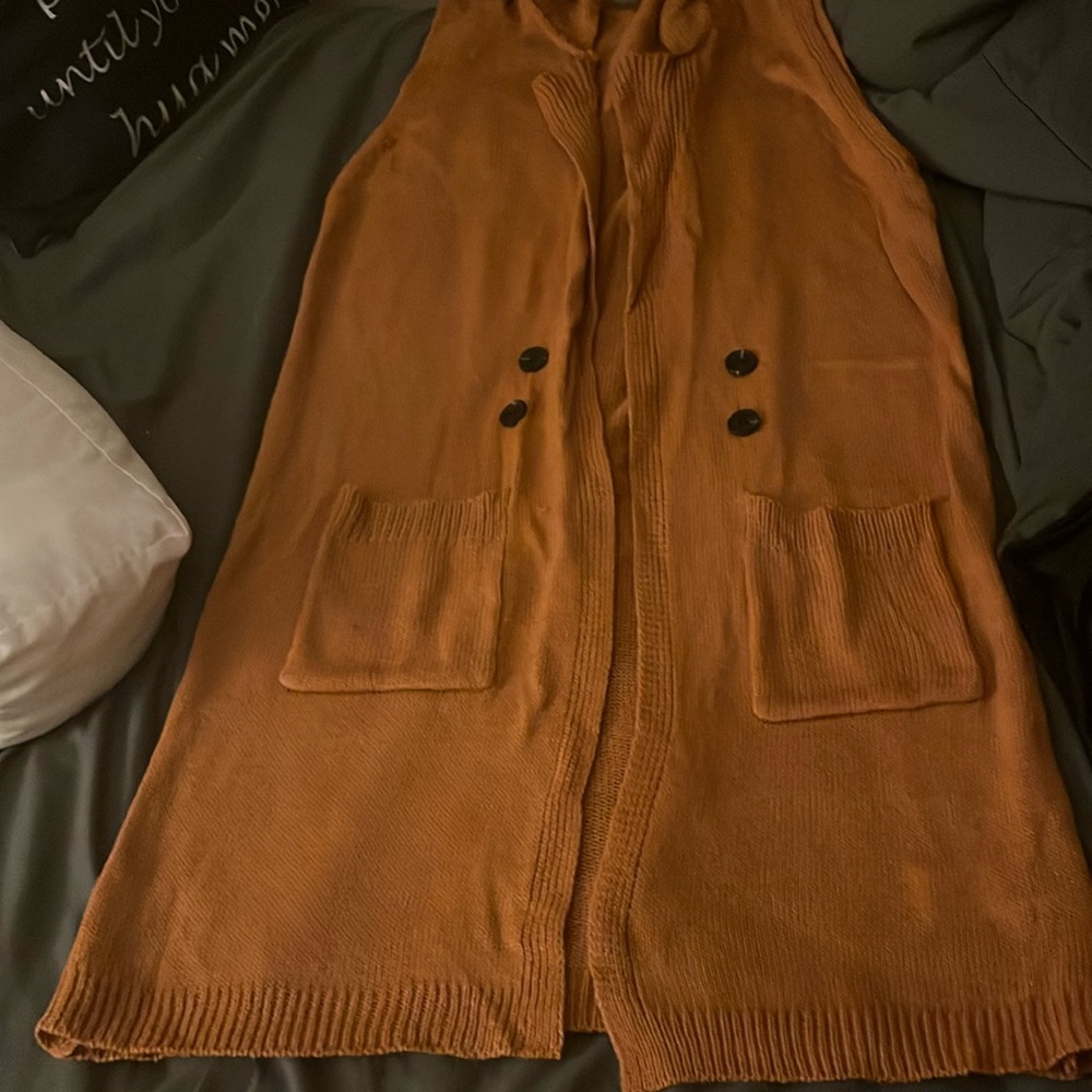 Sleeveless sweater cover up